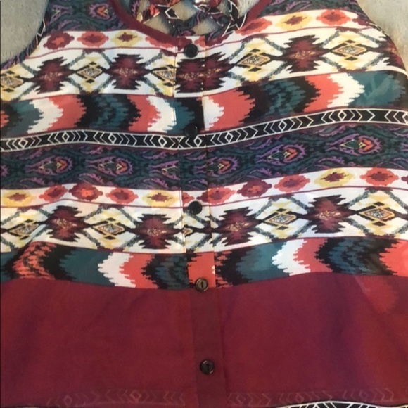 FULL TILT sheer tribal top - Picture 4 of 6